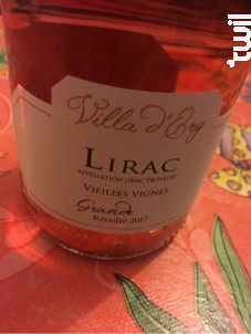 Lirac - Vieilles vignes - Villa d'Erg - 2018 - Rosé