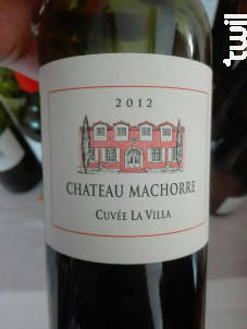 Cuvée la Villa - Château Machorre - 2018 - Rouge