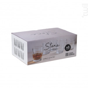 Boite De 6 Verres Stone - table passion -  - 