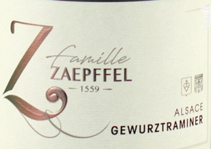 Gewurztraminer - Famille Zaepffel - 2018 - Blanc