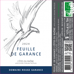 Feuille de Garance - Domaine Rouge Garance - 2024 - Rouge