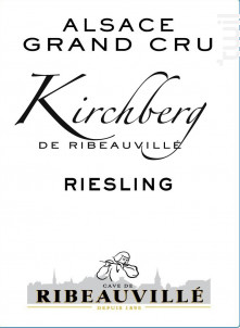 Riesling Grand Cru Kirchberg de Ribeauvillé - Cave de Ribeauvillé - 2017 - Blanc