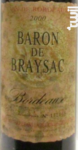 Bordeaux - Baron de Braysac - 2000 - Rouge