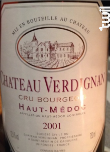 Château Verdignan - Château Verdignan - 2001 - Rouge