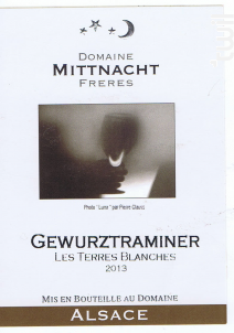 Les Terres Blanches - Gewurztraminer - Domaine Mittnacht-Frères - 2018 - Blanc