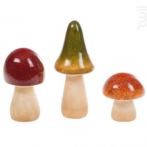 Champignon Terracotta Rouge 17 Cm - Amadeus -  - 