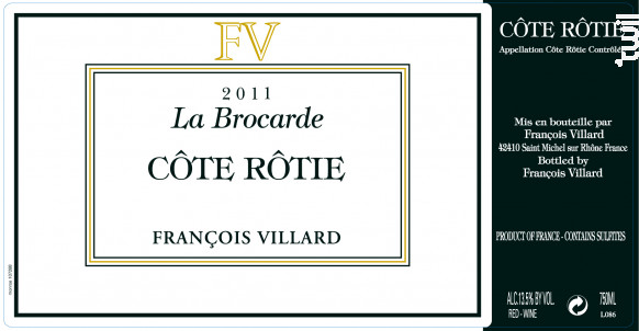 La Brocarde - Domaine François Villard - 2011 - Rouge