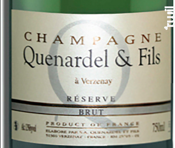 Réserve Brut - Champagne Quenardel et Fils - Non millésimé - Effervescent