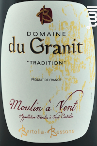 Tradition - Domaine du Granit - 2021 - Rouge