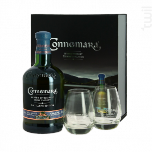 Whisky Connemara Distillers Edition Irish - Coffret 2 Verres - Connemara - Non millésimé - 