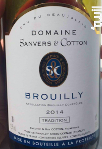 Brouilly - Tradition - Sanvers & Cotton - 2015 - Rouge