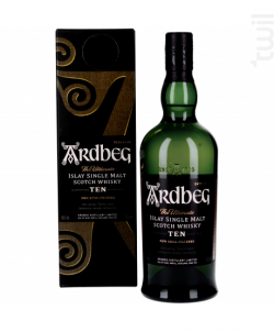 Ardbeg Islay Scotch Whisky 10 Ans + Etui - Ardbeg - Non millésimé - 