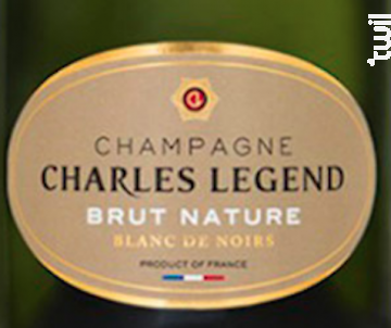 Brut Nature • Blanc de Noirs - Champagne Charles Legend - Non millésimé - Effervescent