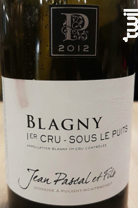 Blagny 1er Cru - Sous le Puits - Domaine Jean Pascal et Fils - 2013 - Rouge