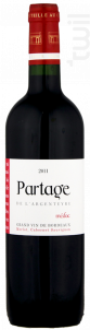 Partage De L'argenteyre - Vignobles Reich - Château l'Argenteyre - 2013 - Rouge