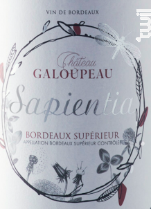 Sapientia - Château Galoupeau - 2018 - Rouge