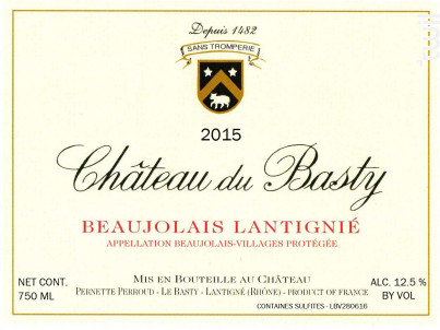 Beaujolais Lantignié Blanc - Château Du Basty - 2015 - Blanc
