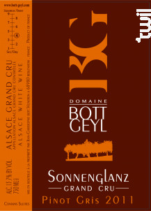 Pinot Gris Grand Cru Sonnenglanz - Domaine BOTT GEYL - 2011 - Blanc