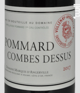 Pommard Premier Cru Combes Dessus - Domaine Marquis d'Angerville - 2018 - Rouge
