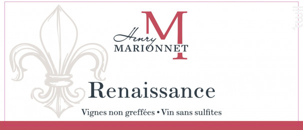 Renaissance - Henry Marionnet - Domaine de La Charmoise - 2019 - Rouge