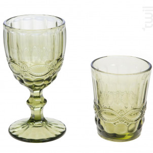 Boîte De 6 Verres À Pied Vert - Amadeus -  - 