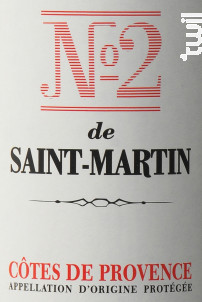 Le N°2 de Saint Martin - Château de Saint-Martin - 2020 - Rouge