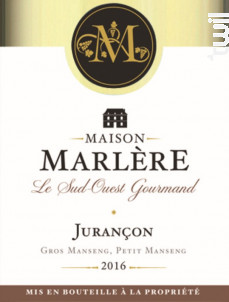 Jurançon Moelleux. - Maison Marlère - 2016 - Blanc