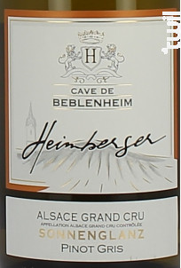 Pinot Gris Grand Cru Sonnenglanz - Cave de Beblenheim - 2015 - Blanc