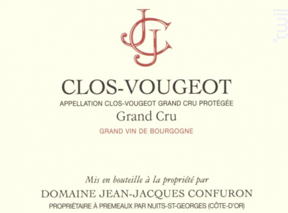 Clos de Vougeot - Domaine Jean-Jacques Confuron - 2015 - Rouge