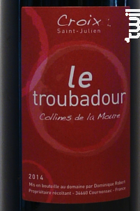 Le Troubadour - Domaine Croix Saint Julien - 2023 - Rouge
