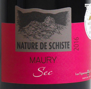 Nature de Schiste - Les Vignerons de Maury - 2020 - Rouge