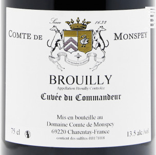 Cuvée du Commandeur - Domaine Comte De Monspey - 2019 - Rouge