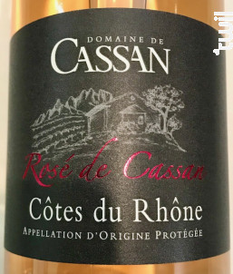 Le Rosé de Cassan - Domaine de Cassan - 2019 - Rosé