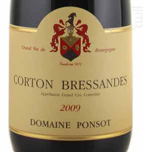 CORTON BRESSANDES - Domaine Ponsot - 2021 - Rouge