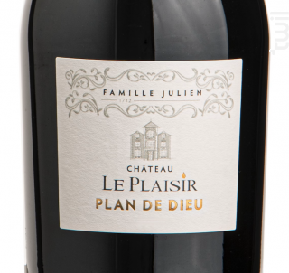 Plan de dieu - Château Le Plaisir - Famille Julien - 2019 - Rouge