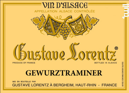 GEWURZTRAMINER MILLESImé - Gustave Lorentz - 2022 - Blanc