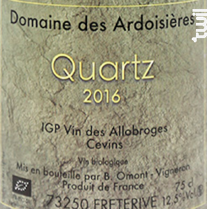 Quartz - Domaine des Ardoisières - 2022 - Blanc