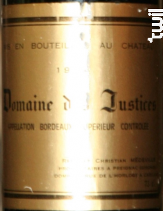 Chateau Justices - Chateau Justices - 1974 - Rouge