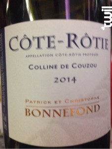 Colline de couzou - Domaine Patrick & Christophe Bonnefond - 2014 - Rouge