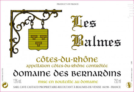 Les Balmes - Domaine Des Bernardins - 2020 - Rouge