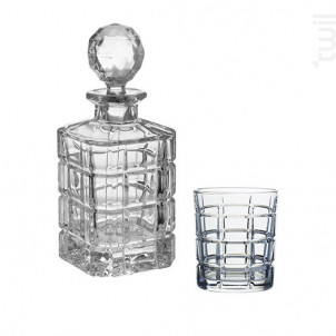 Set De 6 Verres À Whisky Et Carafe En Cristal De Bohême Timesquare - table passion -  - 