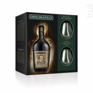 Coffret Diplomatico Seleccion De Familia + 2 Verres - Diplomático - Non millésimé - 