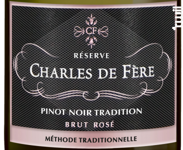 Méthode Traditionnelle Tradition Pinot Noir Brut Rosé - Charles De Fère - Non millésimé - Effervescent