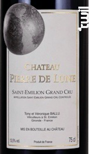 Château Pierre De Lune - Château Pierre de Lune - 2021 - Rouge