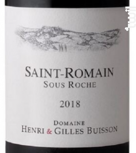 Saint-Romain Sous Roche - Domaine Henri & Gilles Buisson - 2019 - Rouge