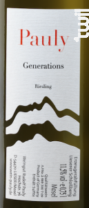 Generations - Riesling - AXEL PAULY - 2018 - Blanc
