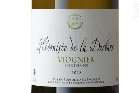 Hédoniste de la Durbane Viognier - La Durbane - 2023 - Blanc