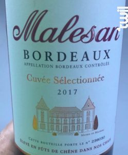 Malesan - Cuvée Sélectionnée - Malesan - 2017 - Rouge