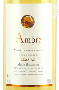 Domaine de Massiac AMBRE Vendange Tardive - Château Massiac - Non millésimé - Blanc