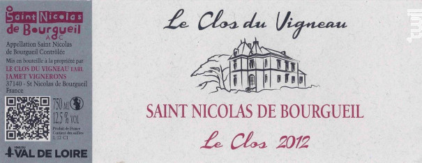 Le Clos - Le Clos du Vigneau - 2018 - Rouge